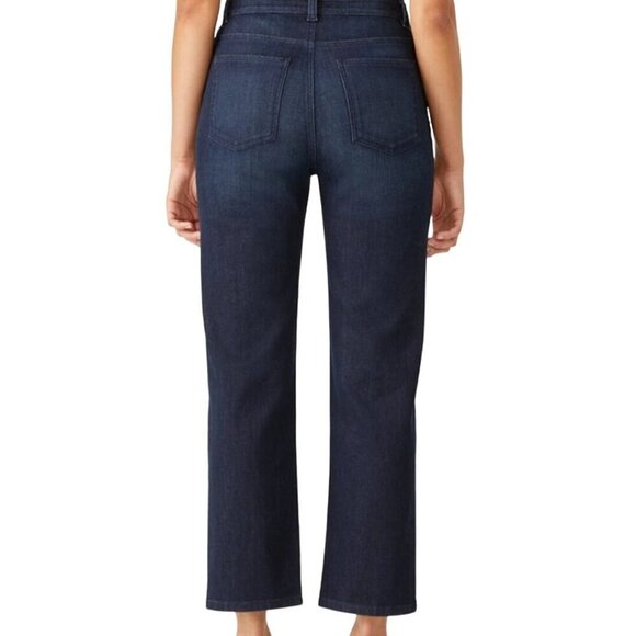 Eileen Fisher Organic Cotton Stretch Straight Ankle Jeans Size 10 - Picture 5 of 7